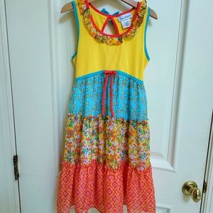 Girls floral dress, size 10, multicolor, brand - Jona Michelle